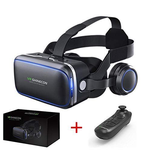 Original VR SHINECON 6.0 VR Headset Version Virtual Reality Glasses Stereo Headphones 3D Glasses Headset Helmets Support 4.7-6.0 inch Large Screen Smartphone (with Controller SC-B03) virtualrealitytechnologyshop.com/original-vr-sh…