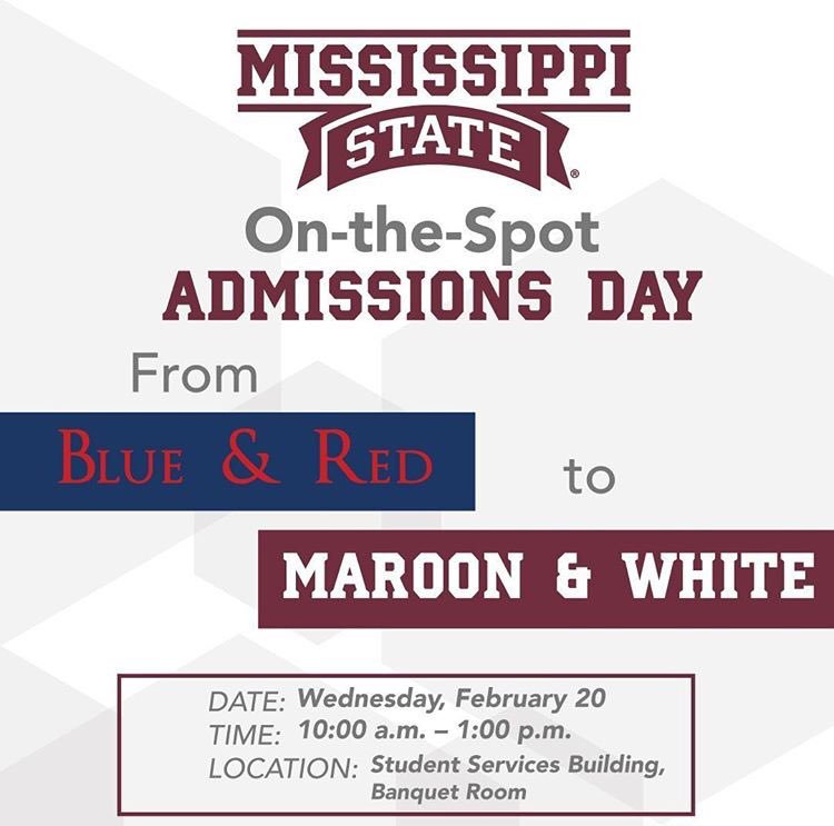 Don’t let the rain keep you away from making the best decision! Come see me and your academic college on your campus @itawambacc tomorrow! Be admitted on the spot and have all your transfer questions answers! #hailstate @icc