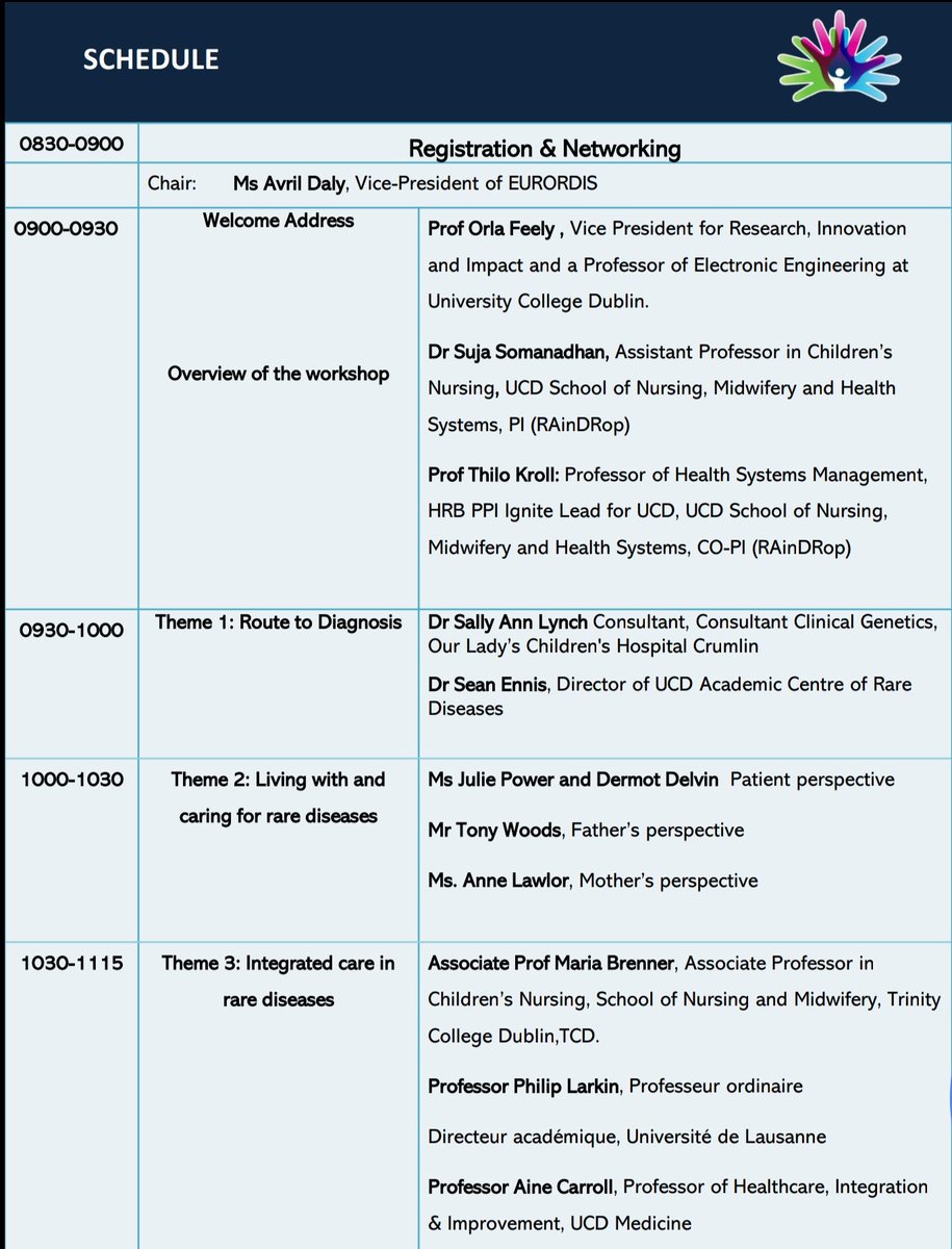 sujas15's tweet photo. Delighted to share the most updated programme #RAinDrop #Raredisease #Research partnerships workshop sponsored by @hrbireland hosted @ucddublin in collaboration with @HSELive @IPPOSI @MRCGie @RareDiseasesIE @RCPI_news @UCDMedicine @UCDHealthSystem @eurordis @22Q11_Ireland https://t.co/rojsqBLt8w