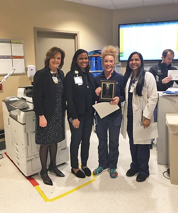 GWHospital's tweet photo. Our Oncology Unit recently recognized their Employees of the Year! Congratulations to the recipients. We thank you for your continued dedication to #DefiningMedicine at GW Hospital and are #GWProud of all you do. https://t.co/a9SDrHGHlK