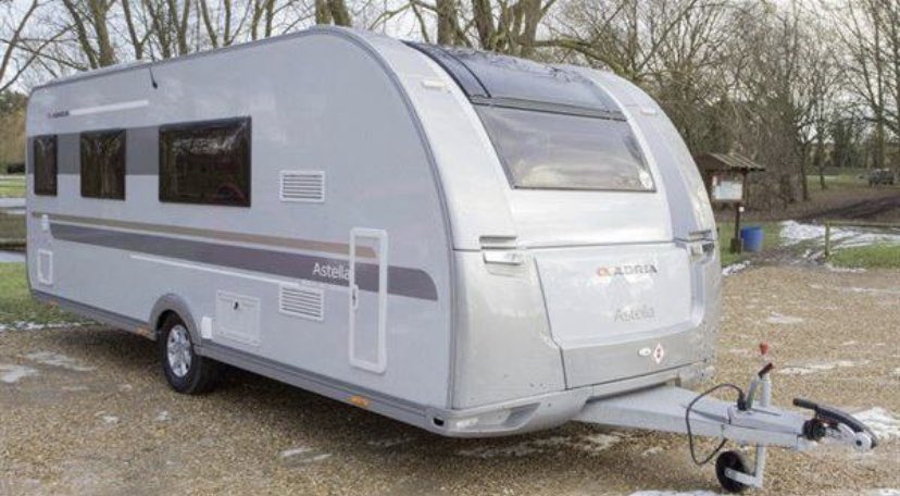 Personal appeal folks, my Aunt has had her caravan stolen from North Wales. It’s an Adria Astella Rio Grande Glam edition which is quite rare as there were only 28 manufactured. Please share with your followers &amp; keep your 👀 peeled. Report any sightings to <a href="/NWPolice/">North Wales Police</a> Ref X023344