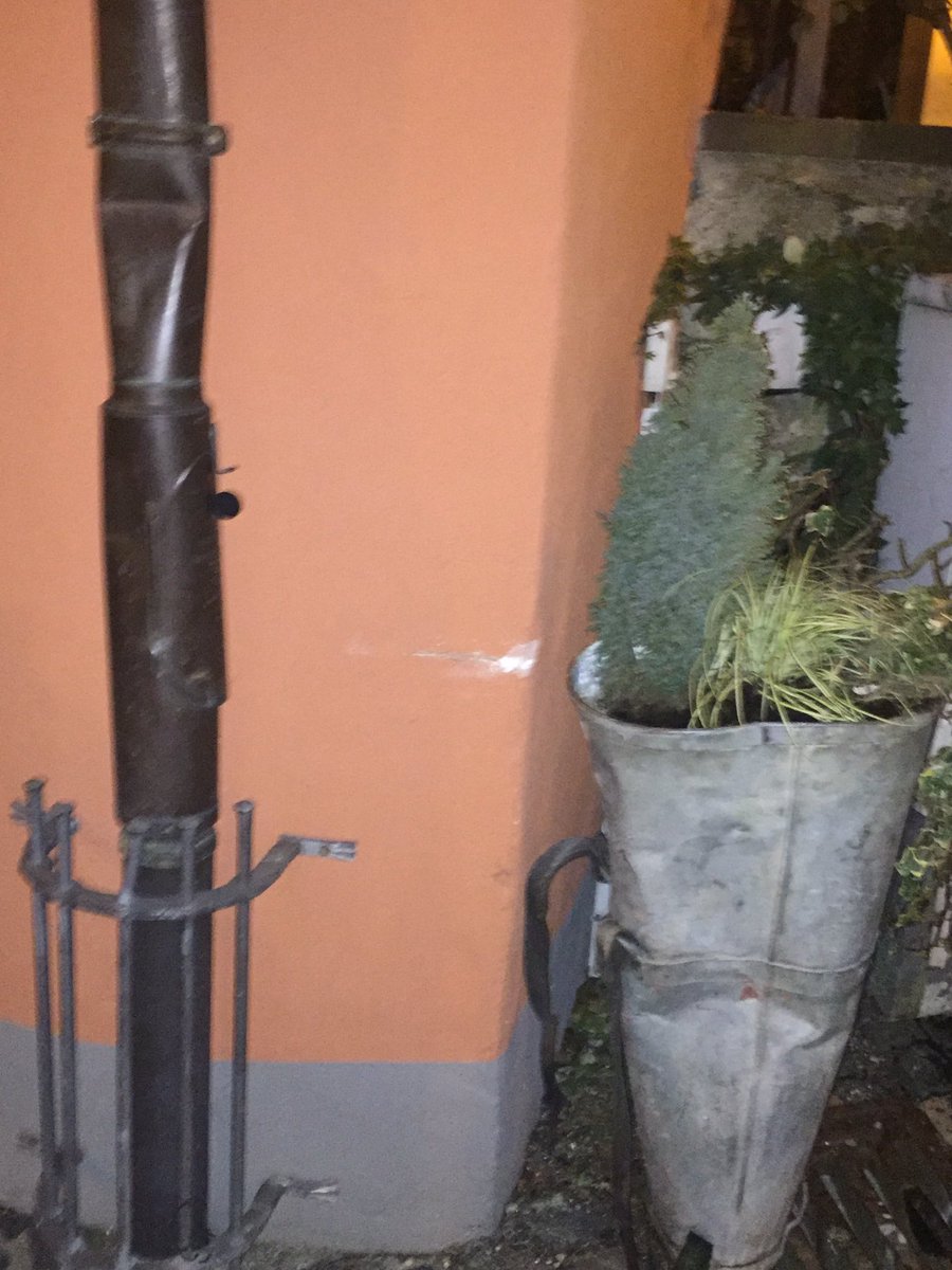 mypfalz's tweet photo. Für Zappel-Eis lieg es nicht so gut. Haus und Blumenkübel haben was abbekommen. Hoffe die Verantwortlichen melden sich #Maade #süw https://t.co/8qwc7AwqUH
