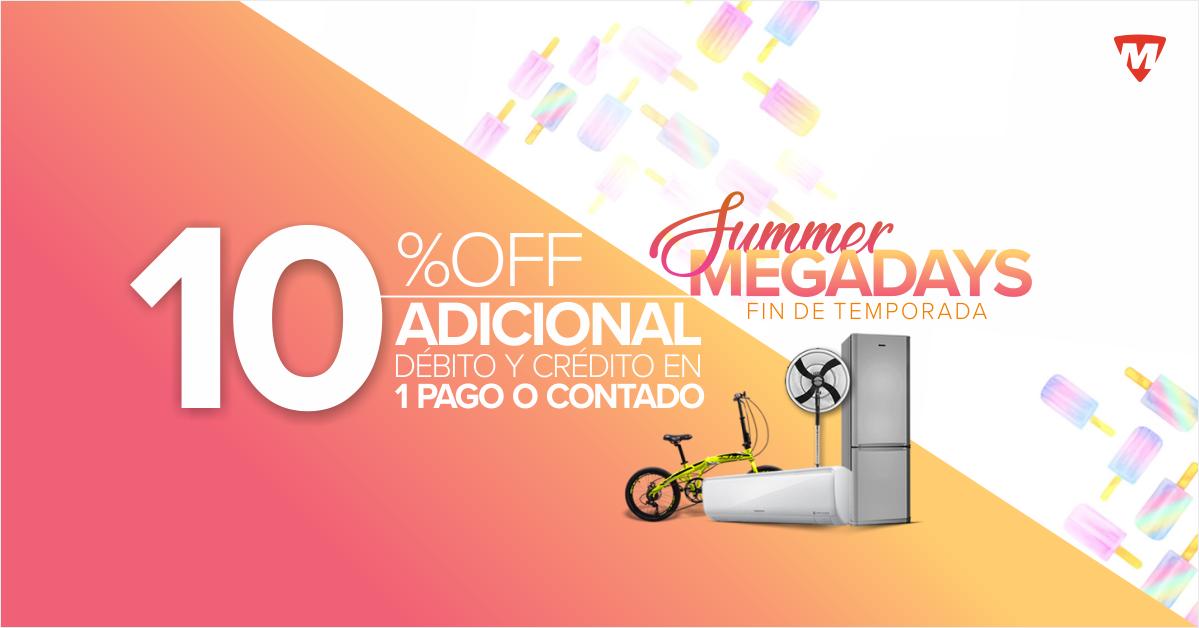 bamegatone's tweet photo. Siguen los días de #verano, siguen los #MegaDays 😎⛱
Aprovechá un 10% OFF adicional en un pago 😮
👉 https://t.co/6gs6EboOTR https://t.co/h5cLoXpKUI