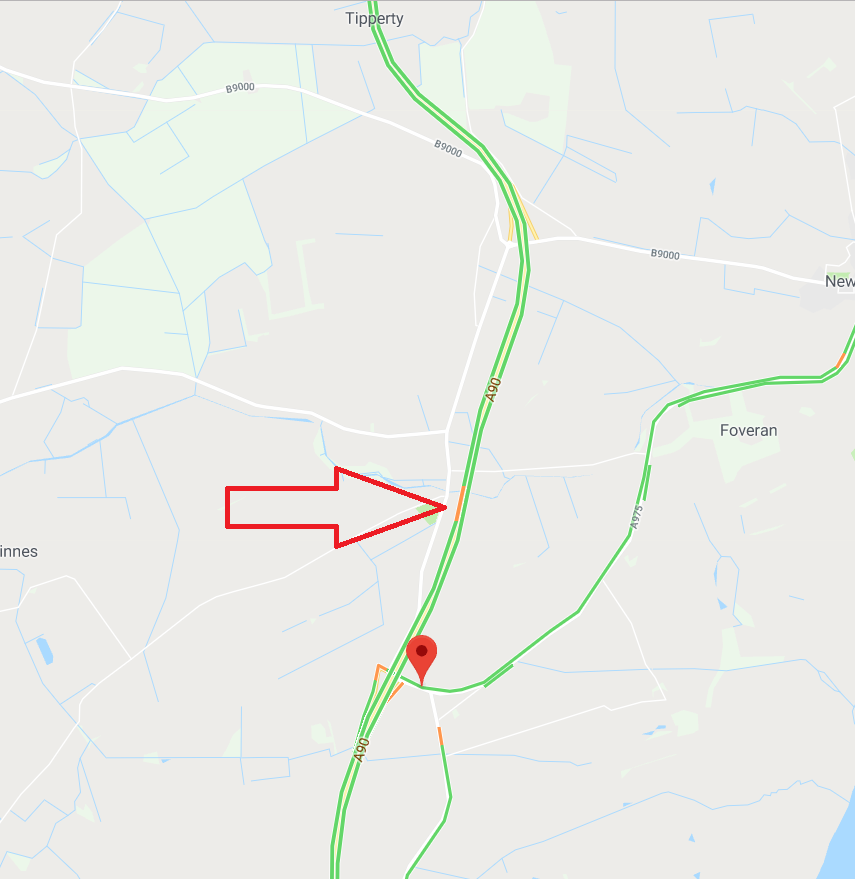 trafficscotland's tweet photo. ⛔️CLOSED⛔️19:50⌚️
#A90 NORTHBOUND, just north of the #A975 junction- is CLOSED due to a vehicle fire. Emergency services are in attendance.
#ABZTravel https://t.co/RGruYlRcGs