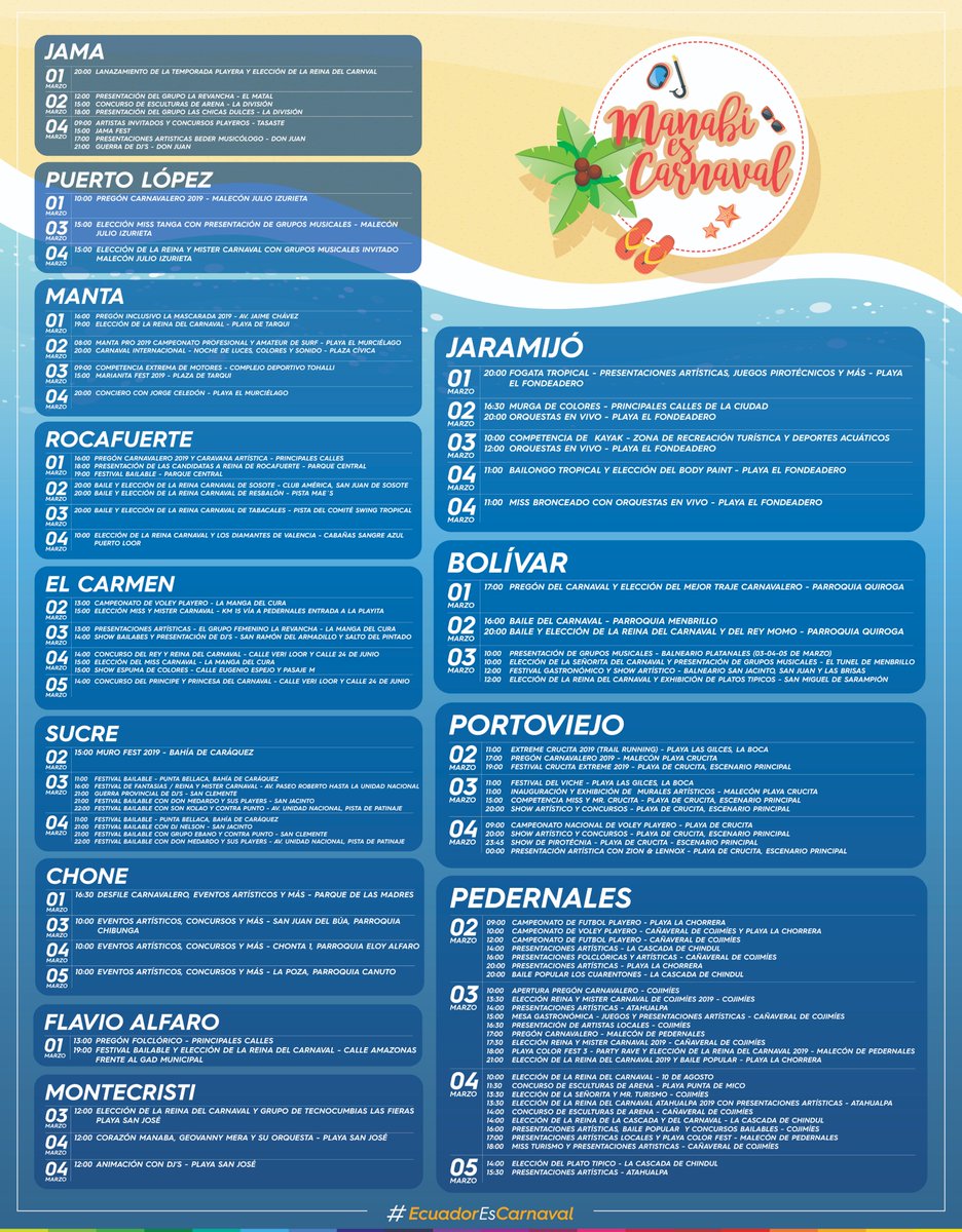 mpcei_zonal4's tweet photo. Hoy se realizó la presentación de la agenda carnavalera de #Manabí donde los gobiernos autónomos municipales presentaron a los medios de comunicación las actividades que realizaran en sus territorios durante el próximo feriado. #EcuadorEsCarnaval. https://t.co/u5db6KWGMC