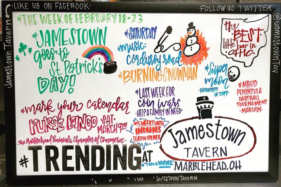 Check out what’s #Trending this week!! #jamestown  #bestlittlebar