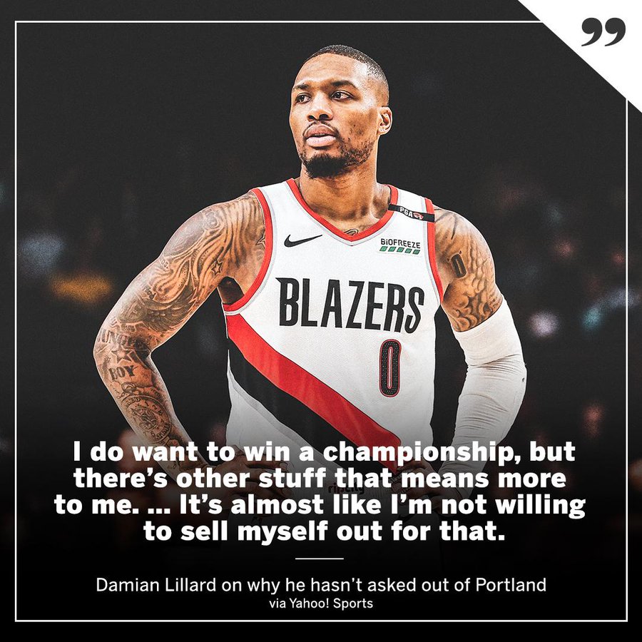 Damian Lillard Pressure Quote Damian Lillard Says Leaving Blazers Would Make Him A Sellout | 12Up