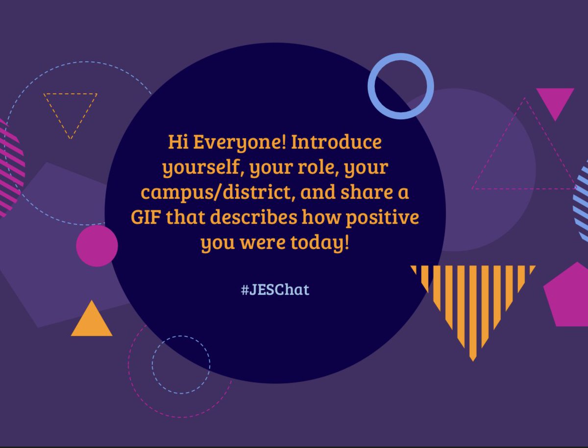 Welcome! #JESChat