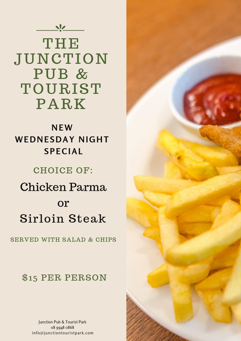 junctionpubtou1's tweet photo. Don't forget tonight is the launch of our New Wednesday Night Specials! We look forward to seeing you later 😄 Don't forget to book your table to avoid disappointment | 08 9943 0868 https://t.co/XvaSENxTdL