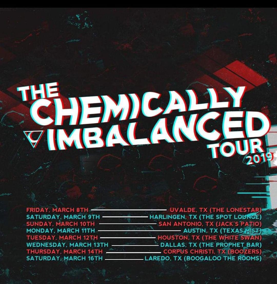 FindingSept's tweet photo. 🔥The Chemically Imbalanced Tour kicks off soon and we can't wait!!!
#springbreak2019
#chemicallyimbalanced #texastour #takenbytides #findingseptember https://t.co/CMIt8nGMhK