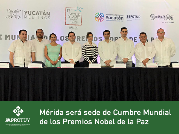Cumbre Mundial de los Premios <a href="/NobelPrize/">The Nobel Prize</a> en Mérida, la titular de SEFOTUR <a href="/Mich_fridman/">Michelle Fridman</a> destacó que es una de las reuniones más relevantes relacionadas con los diálogos de paz en el mundo. Todo el sector, iniciativa privada y gobierno, de la mano en la promoción de Yucatán