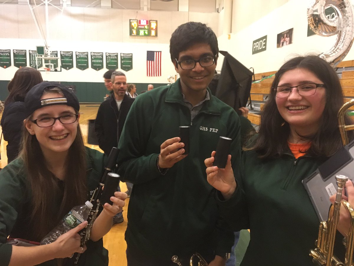 GraftonBAND's tweet image. Thank you to @GHSPEP for a fantastic 2018-2019 season(s)! Thank you to all our seniors! I know you couldn’t all make it tonight, but we got to recognize Sarah, Aryan and Erica with some GHS PEP(per) shakers!