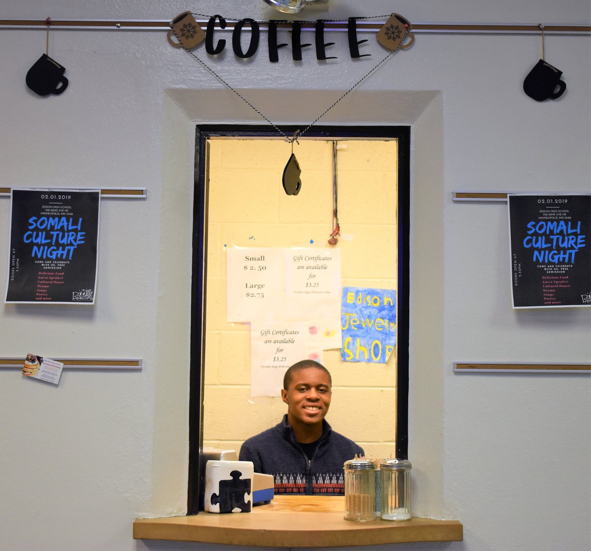 #Coffee Closet got a make-over! New sign and new snacks! Students working on Coffee Closet are learning money skills, social skills, business management, and cooking abilities!