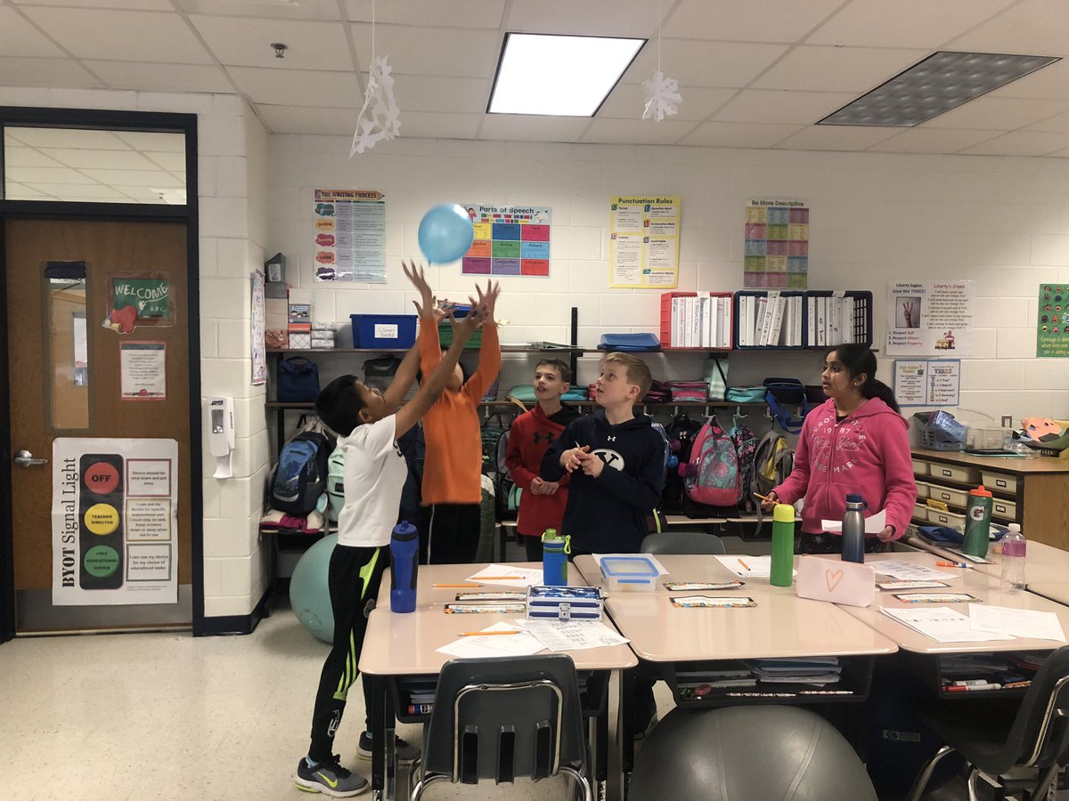 Started our Force and Motion unit by doing a balloon activity! @LCPSLiberty