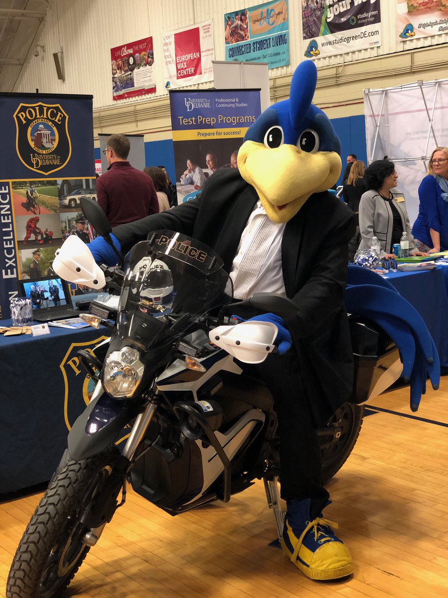 udelpolice's tweet photo. Stop by the Spring Career & Internship Fair at the Carpenter Sports Building and check out our electric motorcycle! #YouDee #NewestMemberOfOurMotorUnit https://t.co/ZCLBqEQZ9Q