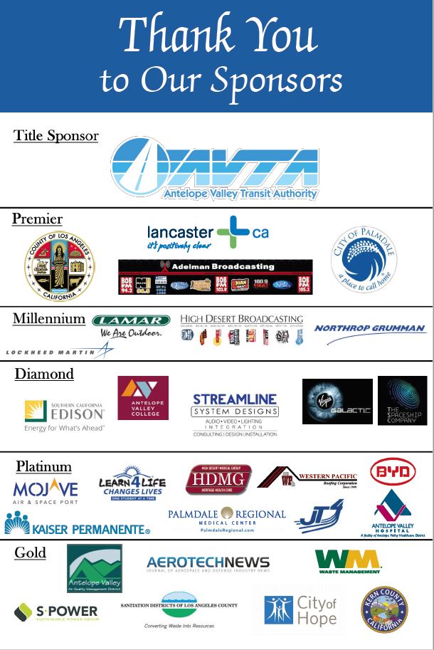 avboardoftrade's tweet photo. As the 47th Annual Business Outlook Conference approaches, we'd like to thank our Sponsors for their donations to the largest business event in the Antelope Valley! We appreciate your support! https://t.co/ORjFwaY4LS