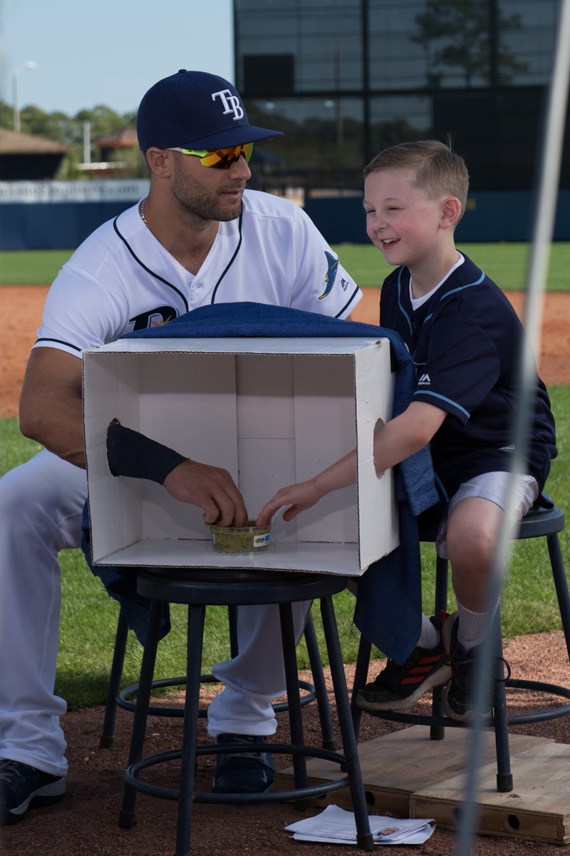 HockeyWyatt's tweet image. You know what's a funny coincidence?  We shot our #RaysRookies segments Sunday morning, and it was exactly @KKiermaier39 days away from opening day!  I think that could be a good omen.  Here are some BTS shots of us playing 'What's in the Box?'  #SpringRays #RaysUp