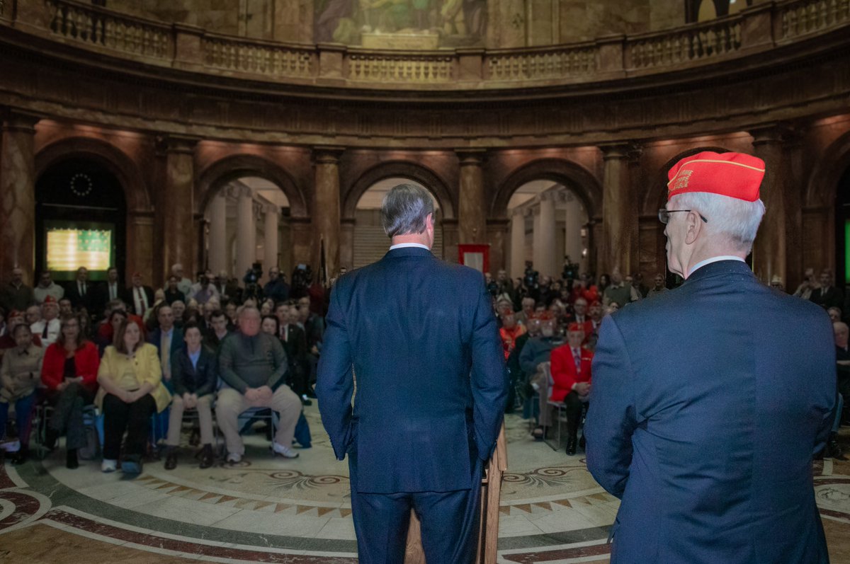 Since 1972, the Commonwealth of Massachusetts has commemorated Iwo Jima Observance Day, and today we marked the 74th anniversary of that battle where so many demonstrated courage and heroism. An incredible honor to host six #IwoJima #veterans at the Statehouse today. #SemperFi