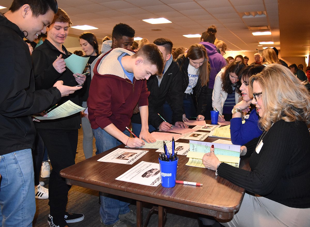 More than 400 high school students participated in Financial Starting  Points at YSU today with the Williamson College of Business Administration and Junior Achievement.