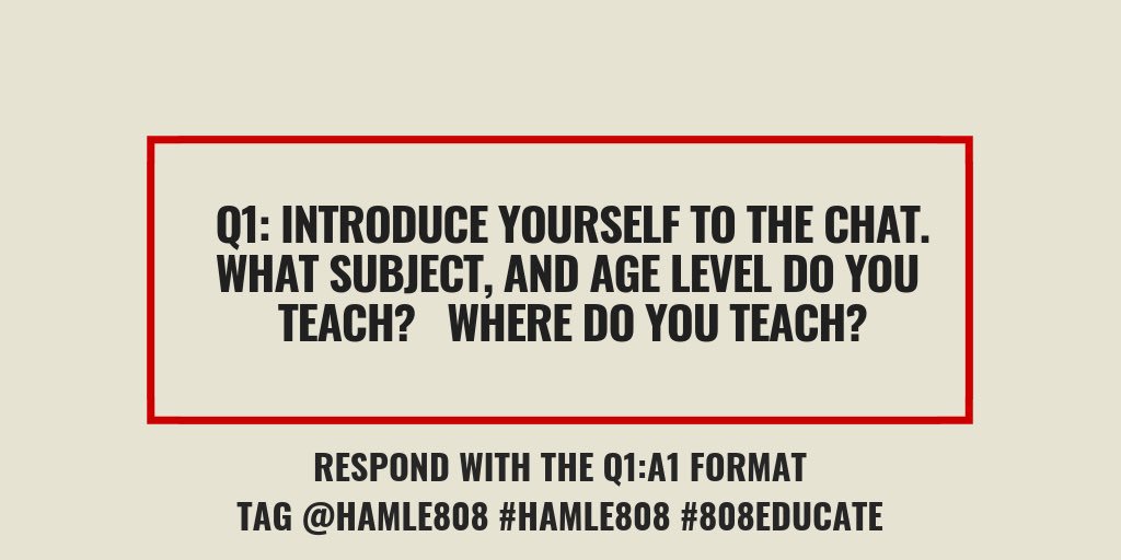 MiliLaff's tweet image. Here’s Question #1!  (Hint: most chats will start like this - I usually have a good pic or my @Bitmoji saved so I can quickly pull it up to answer! #HAMLE2019 #808Educate