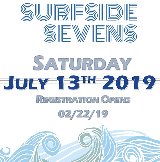 SurfsideSevens's tweet photo. Save The Date - July 13th, 2019.  Registration opens on 2/22/19 at https://t.co/FaSZArok9D #SurfsideSevens #Surfsides19 https://t.co/QDMYU0UoYl