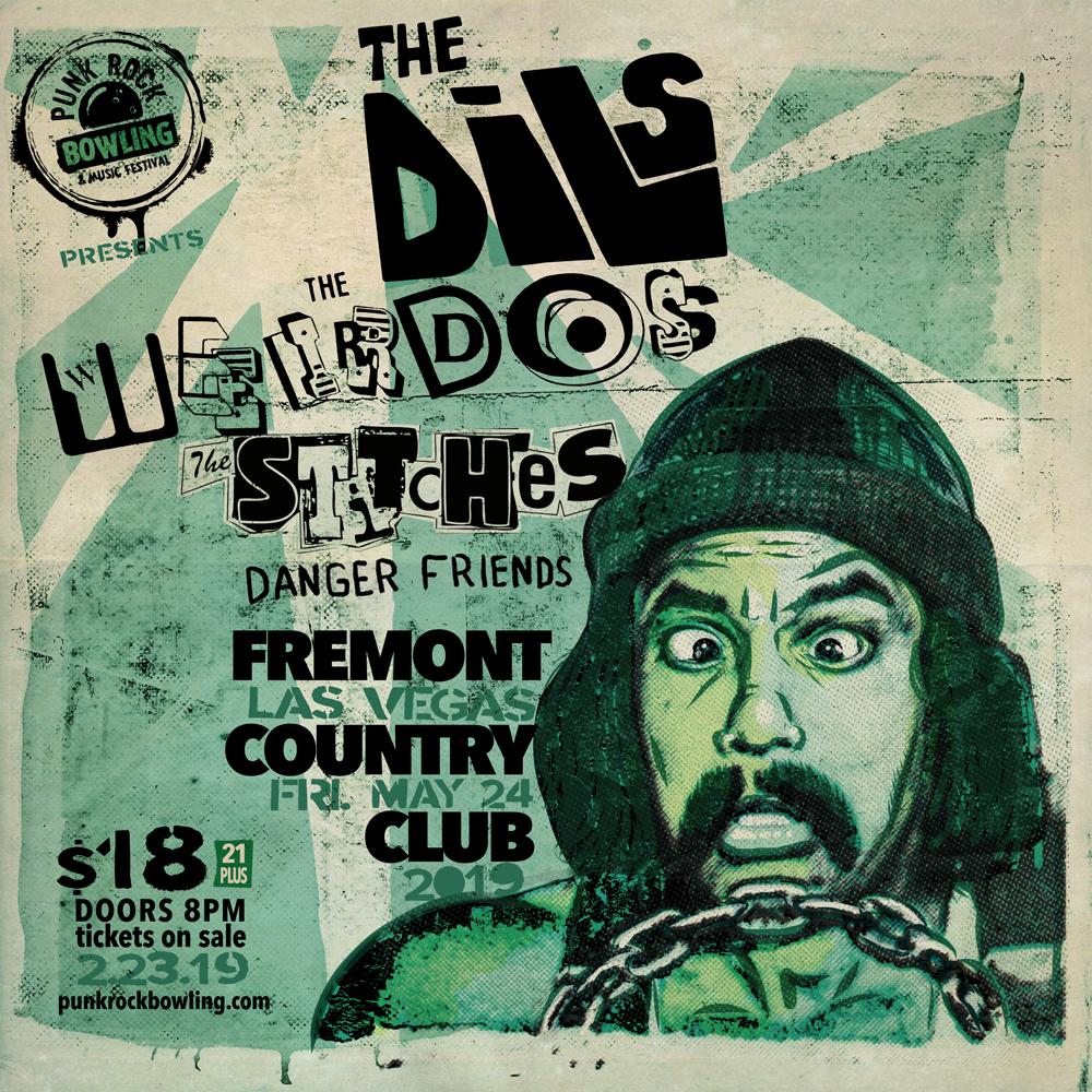 PunkRockBowling's tweet photo. Don't miss out on this classic party :
#TheDils
#TheWeirdos
#TheStitches
#DangerFriends
TIX ON SALE : SATURDAY
#punkrockbowling2019
https://t.co/kSHfvduJ40 https://t.co/CQnoMFSVfL