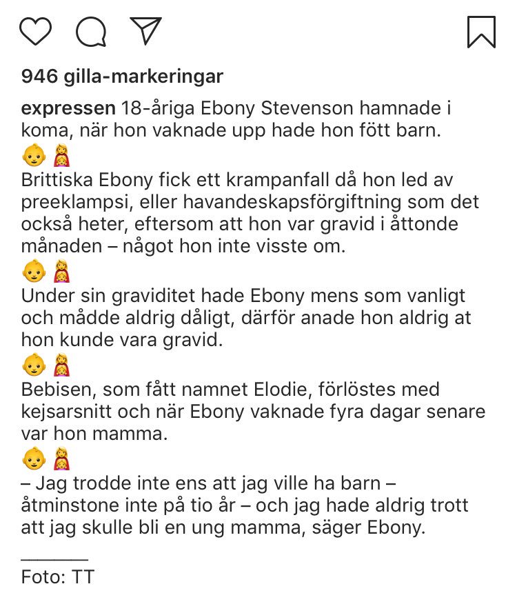 tror att detta ska hända mig förvånansvärt ofta. men så är man narcissist också. ok kanske inte koma-delen men att gå 8 månader utan att fatta att man är gravid.