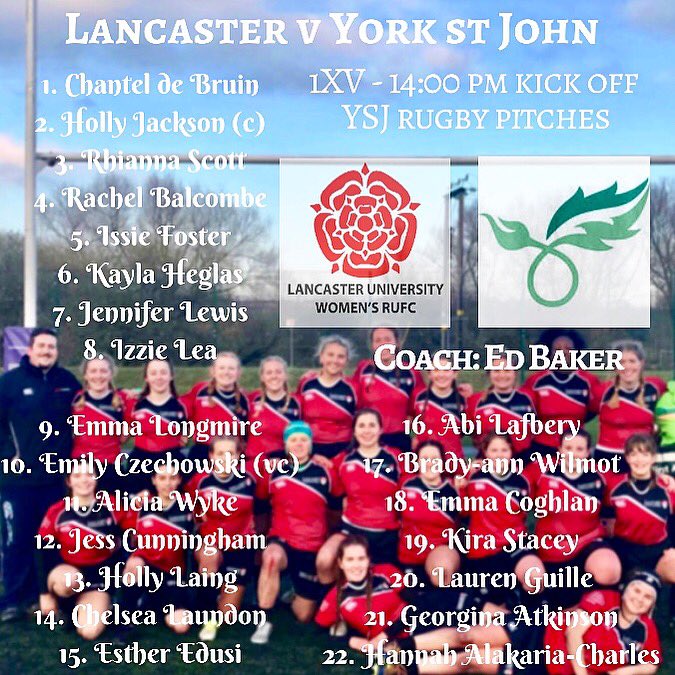 Another Wednesday, another BUCS. We are ready to play York St John tomorrow away.🌹🏉⁣
⁣
📍 YSJ Rugby Pitches
⏰ KO: 14:00pm⁣
⁣
#thisgirlcan #lancaster #womensrugby #lancasteruni #rugby #wearethereds #bucs #gameday #rugbyunion #tackle #womensrugbyunion