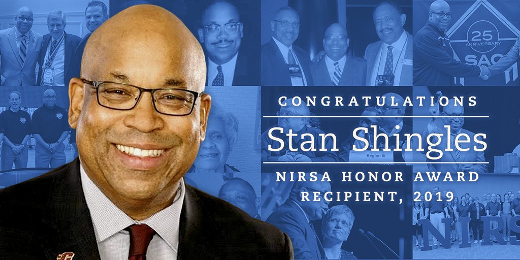 The Honor Award Banquet isn't far away now! We're so excited for Stan Shingles (@stan_shingles)! #NIRSA2019