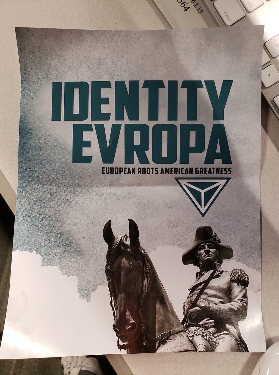 sff_wrightfight's tweet photo. If you see these on campus, feel free to tear them down. They are an American Neo-Nazi group, and they don’t need to be promoting their hate on campus. https://t.co/gcnv1QSwqO