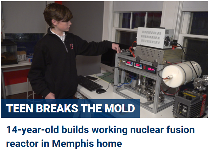 Teen builds working nuclear fusion reactor in Memphis home
#nuclear #energysupply 
foxnews.com/science/teen-b…