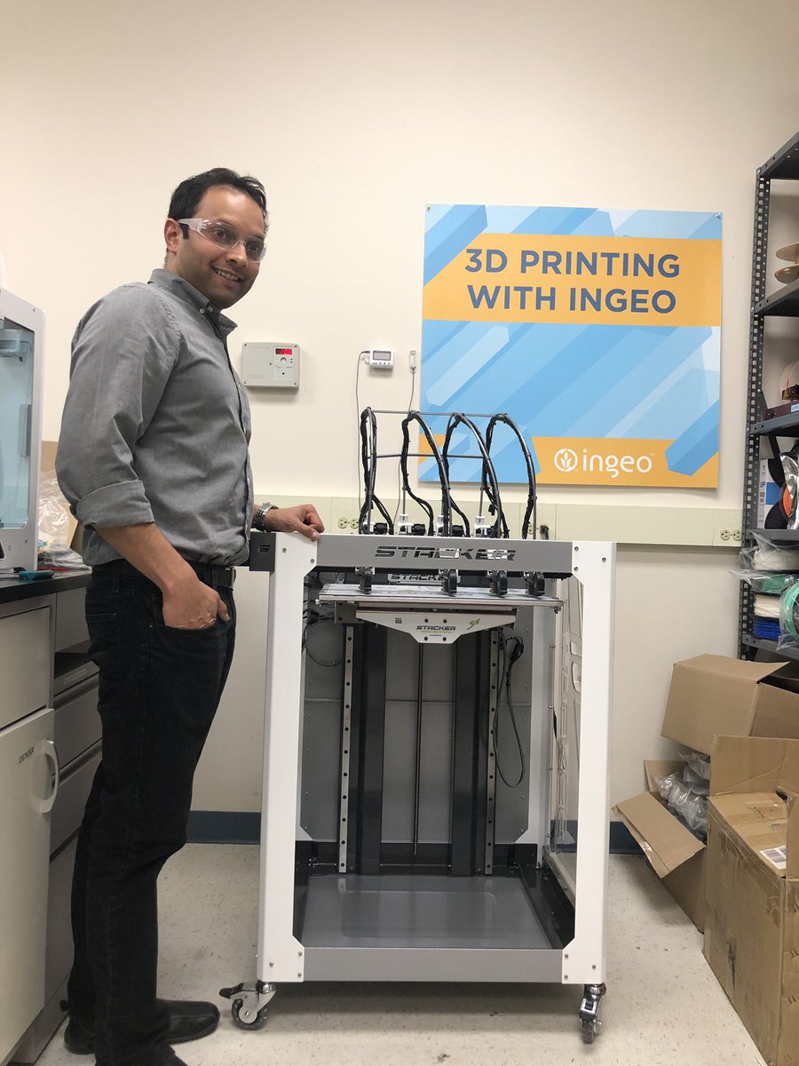 DSoyboy70's tweet image. First print on the @STACKER_3D S4!  So far, so good! #ibeam #ingeo from @natureworks #MadeinUSA
