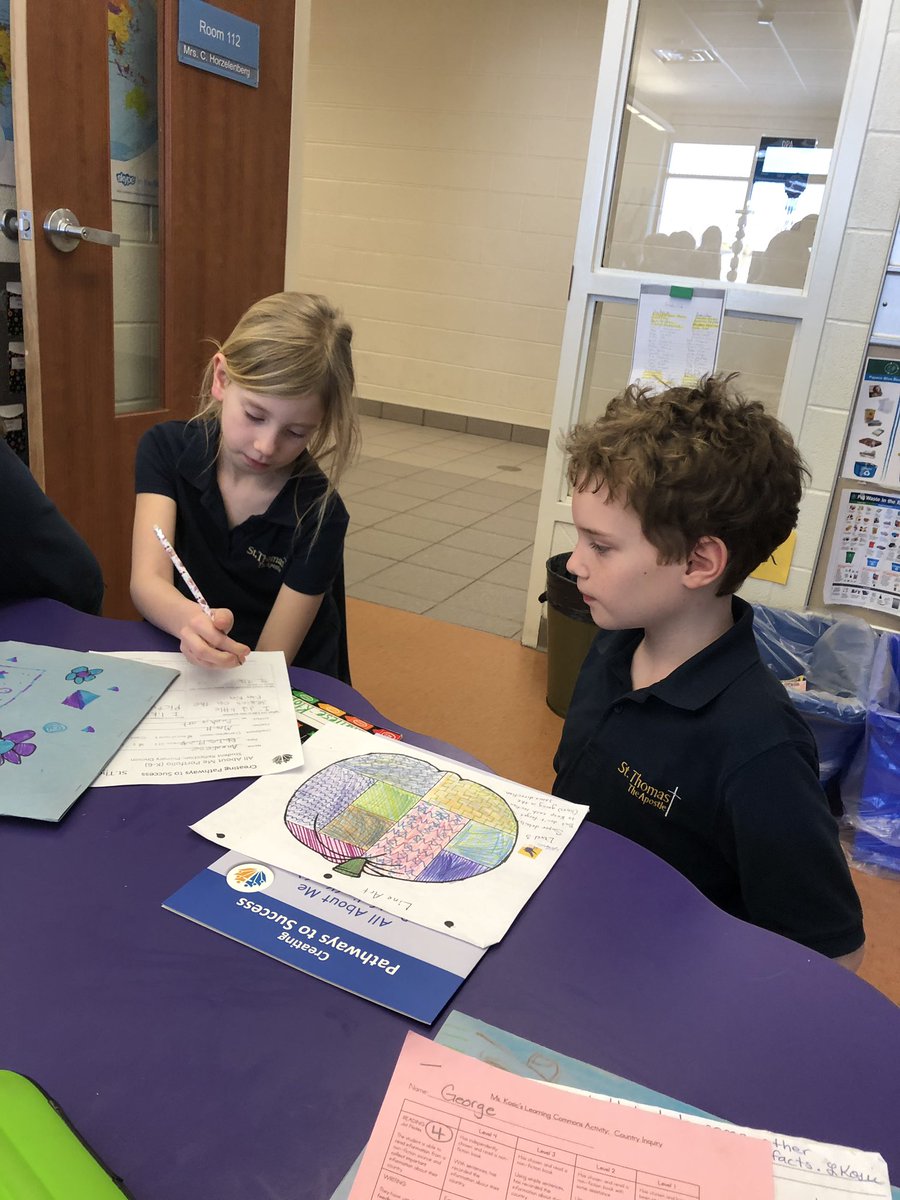 stthces's tweet photo. Grade 5’s collaborating with primary students in self-reflection and critical analysis of personal achievement...assessment AS learning at its finest! #creatingpathwaystosuccess @MorrisHucal @HWCDSB @HwHansend @EatonJudy20 https://t.co/ZJD5dqoE8f