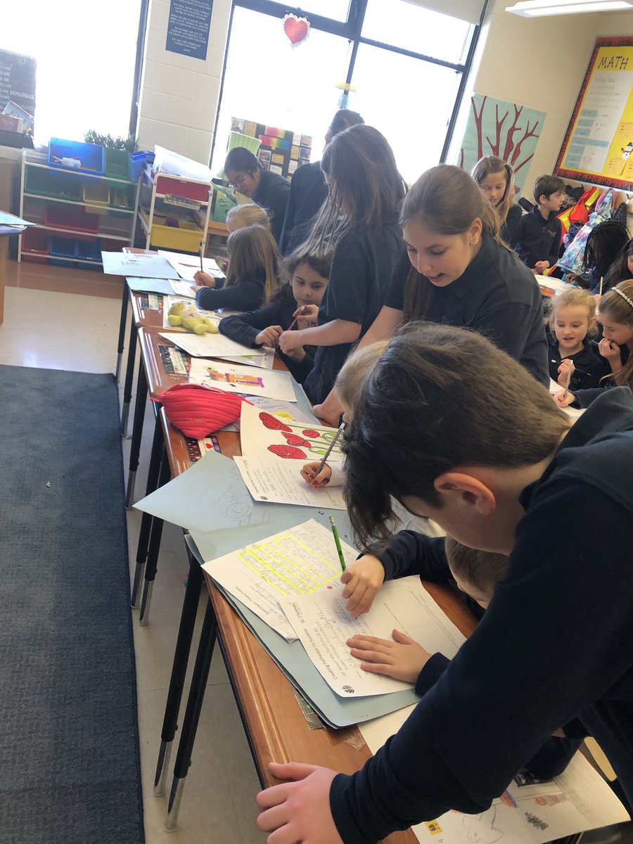 stthces's tweet photo. Grade 5’s collaborating with primary students in self-reflection and critical analysis of personal achievement...assessment AS learning at its finest! #creatingpathwaystosuccess @MorrisHucal @HWCDSB @HwHansend @EatonJudy20 https://t.co/ZJD5dqoE8f