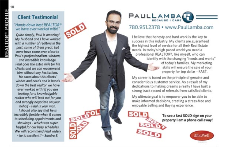 Because He Cares. Check out <a href="/PaulLamba/">Paul Lamba REALTOR®</a> in his realtor profile. #yegre #yeg #realtors #realtorlife
