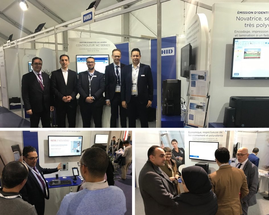 HIDGlobal's tweet photo. Great first day at #AsecExpo in Morocco. Come see #HIDGlobal experts Feb 19-21 at Stand D01 to see live demos of HID's physical access and secure issuance solutions! #TrustedIdentities #HowDoYouID https://t.co/whu2Yug1Kh