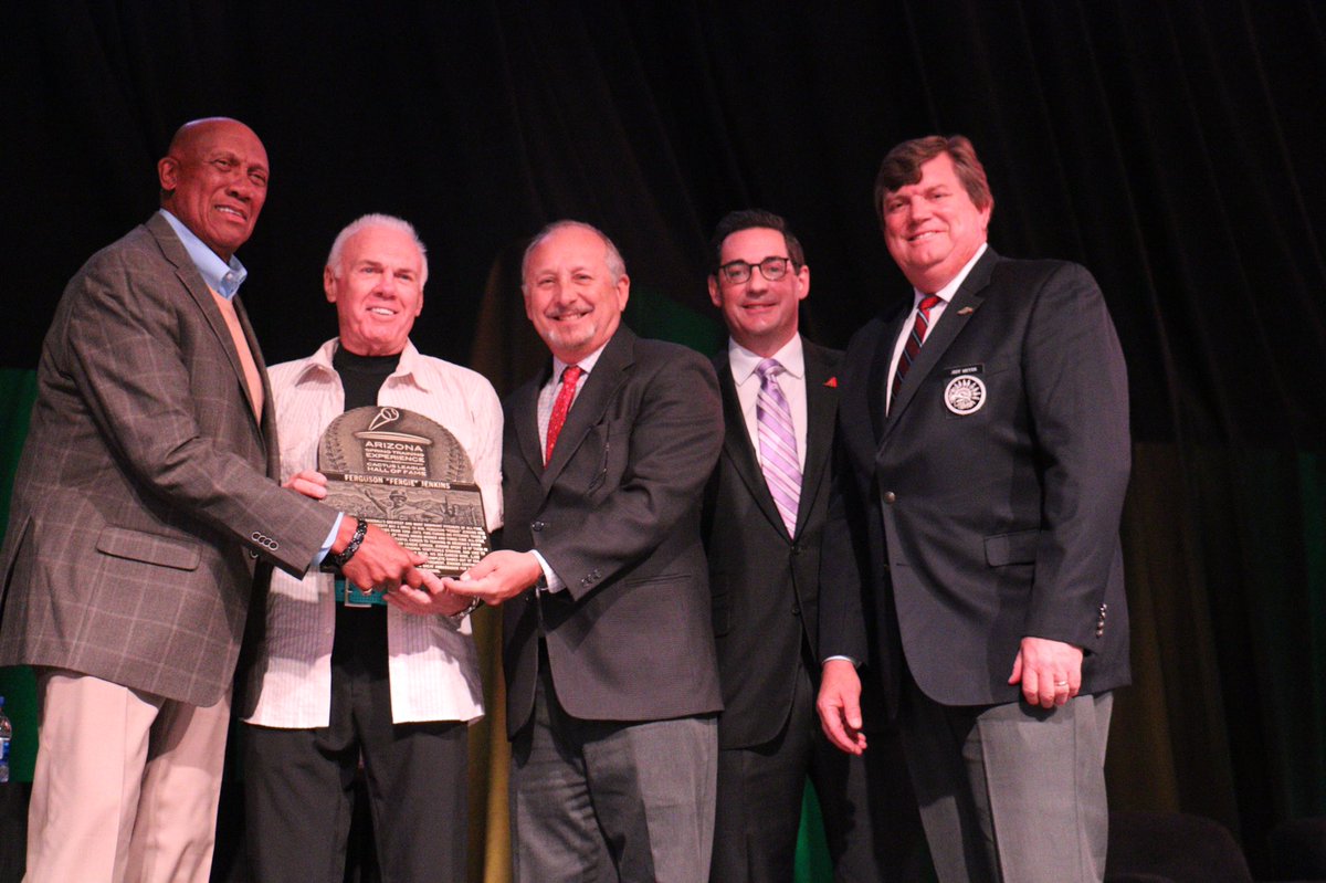 cactusleagueaz's tweet photo. Today at our annual Cactus League kickoff luncheon we had the honor of inducting five new members into our 2019 Hall of Fame. Congratulations to this year’s class; Ken Griffey Jr., Robin Yount, Fergie Jenkins, Roland Hemond and Bobby Freeman! https://t.co/MrvC9KE7zg