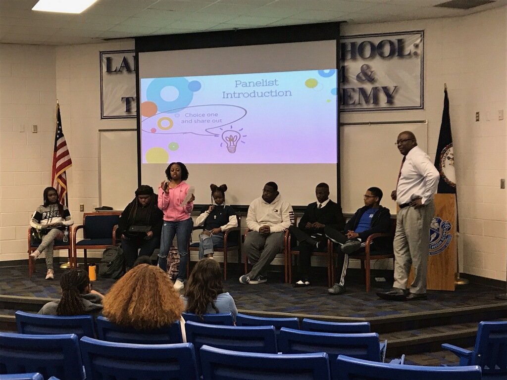 CoachMJW's tweet photo. Enjoyed moderating Talk Tuesday, and watching our Eagles engage in authentic dialogue during one lunch about Black history! #lhslearns https://t.co/NPzbvYmmkd