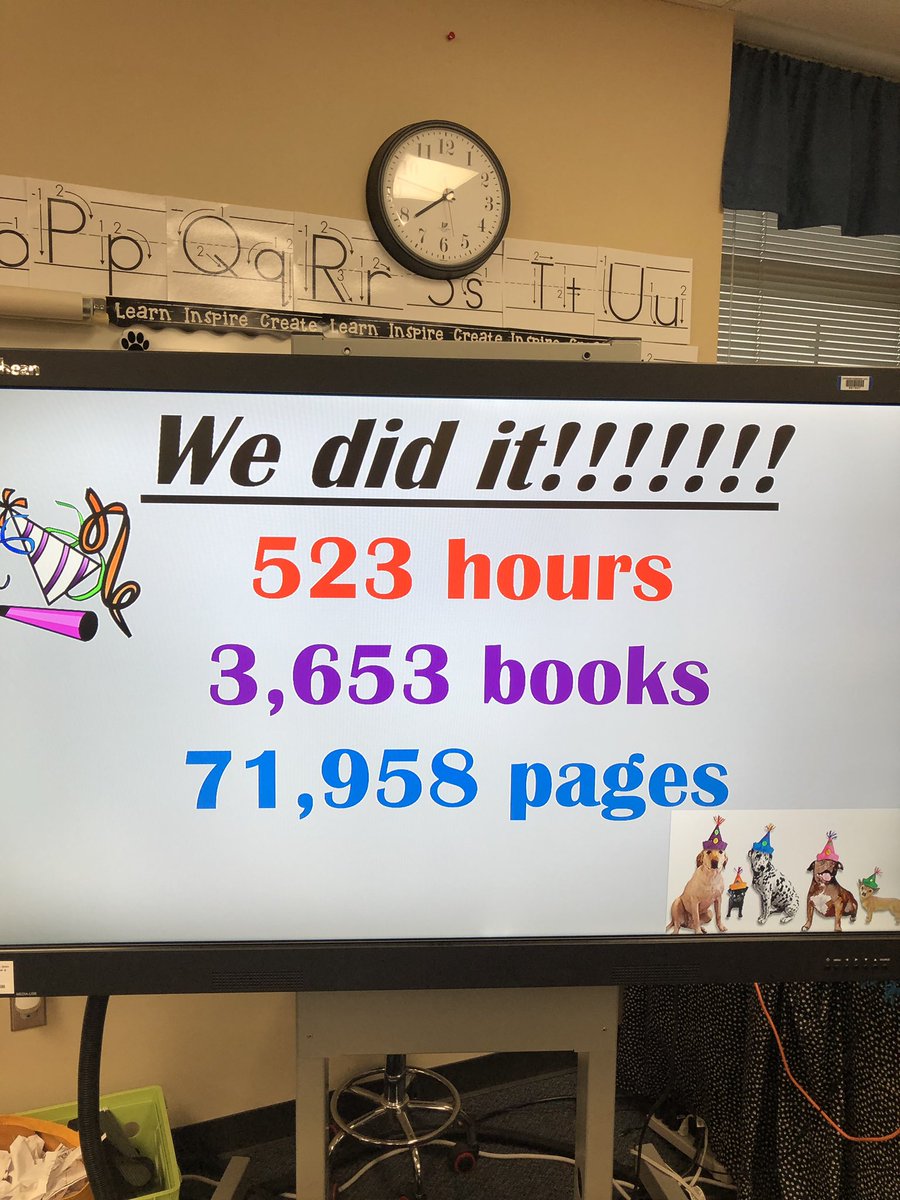 deanne_ewan's tweet photo. MyOn stats! Unbelievable!  We met our end of Feb goal of 500 hours early!  These kiddos have reading fever!!! It is celebration time. 🎉 🎈 #swenkeproud https://t.co/JkRXOIxAYq