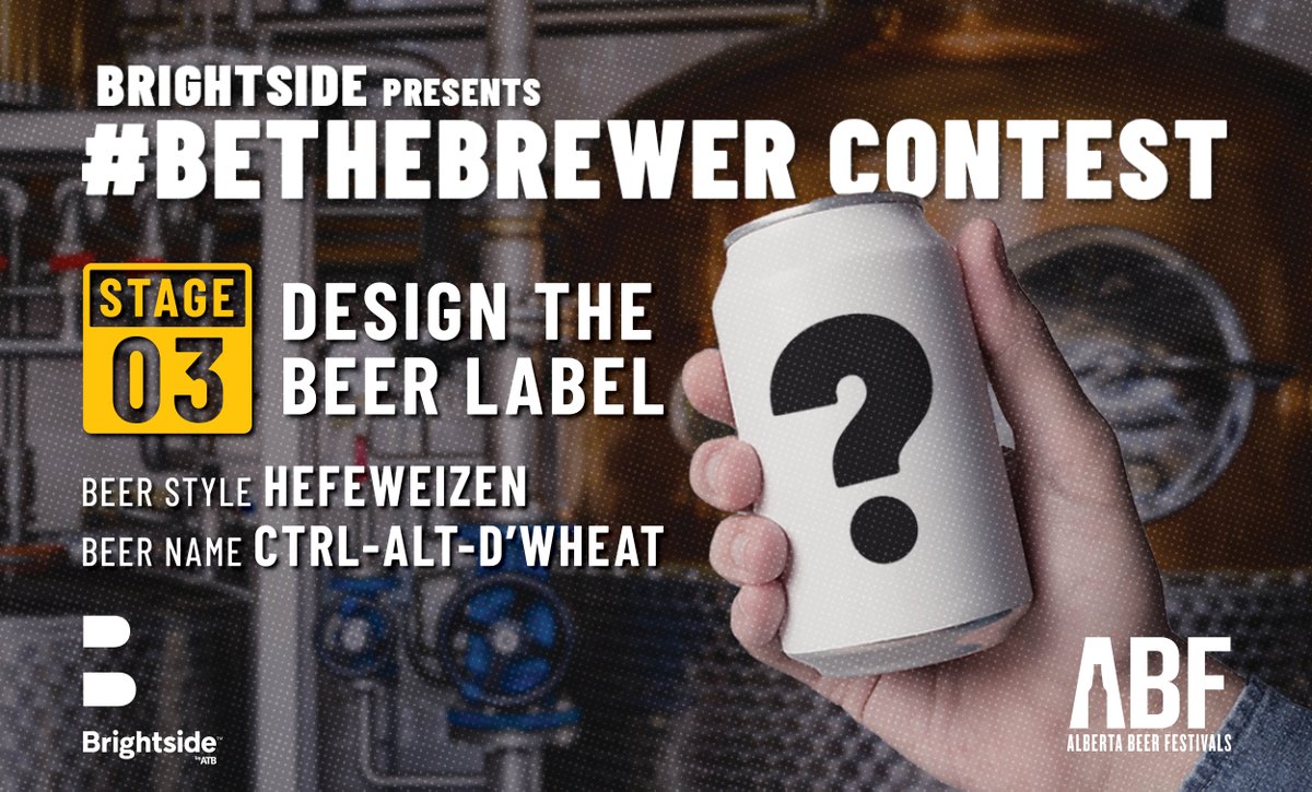 apresfestivals's tweet photo. Stage 3 of the @hibrightsider #BetheBrewer Contest is underway! Help us design the label for our CTRL-ALT-D'WHEAT Hefeweizen and join us on the journey of what it takes to #BetheBrewer! Submit Your Design Today! https://t.co/CU27LTkalf https://t.co/C93NBJQEAI