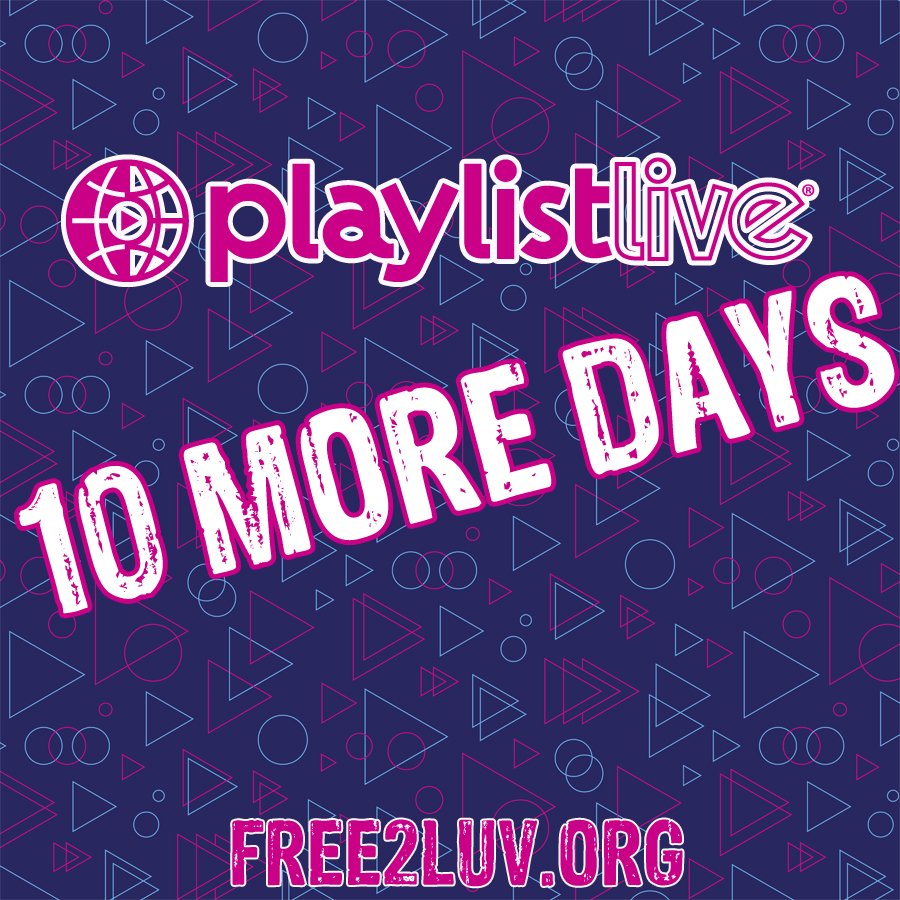 10 MORE DAYS 'til we're rockin' #playlistlive! Who is joining us? We can't wait to ROCK KINDNESS and celebrate individuality with you! Excited to be a proud sponsor of <a href="/PlaylistLive/">Playlist Live 🌐</a>. ❣️🖤❣️ #Free2Luv