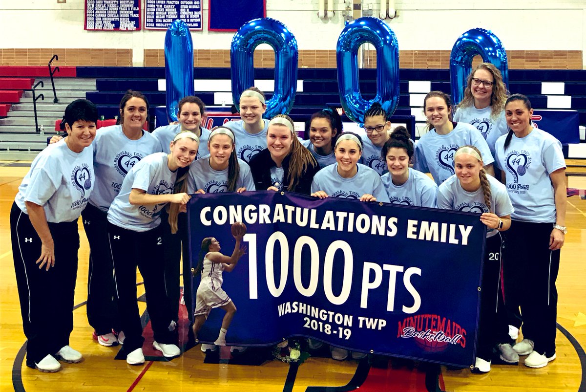 WTHS_Athletics's tweet photo. Congratulations to Emily Johns on her 1000 career point and to our @Minutemaidbball team on their 49-16 Victory over Wilson. Emily led the way with 26 points. Minutemaids travel to Shawnee on Thursday evening 6:00 pm game time #TwpPride https://t.co/46AK1HE9Hx