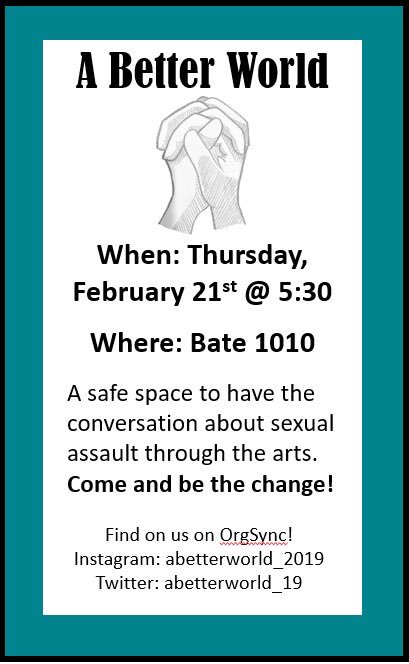 Every 98 seconds an American is sexually assaulted- come be a part of the conversation and help make a change on ECU's campus this Thursday @ECUProfessor