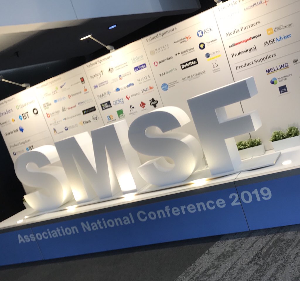 CH_SMSF's tweet photo. Excited be here on Day 1 at @SMSFassoc #NC2019 and looking forward to presenting today! Curious as to what the collective noun is for SMSF aficionados....? https://t.co/Yv1YxyCXm1
