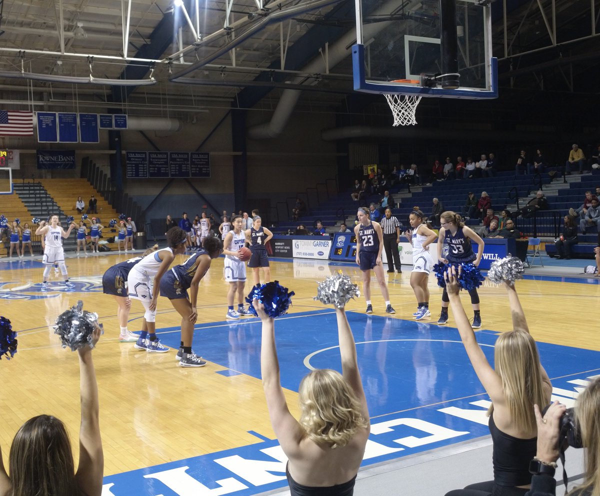 CNUcaptains's tweet photo. Time to #filltheFreeman for @CACsports tournament action. @cnuwbb are up on St. Mary's and  @CNUMensBball plays SVU at 8 - all students get in free https://t.co/qkYN28QL6t