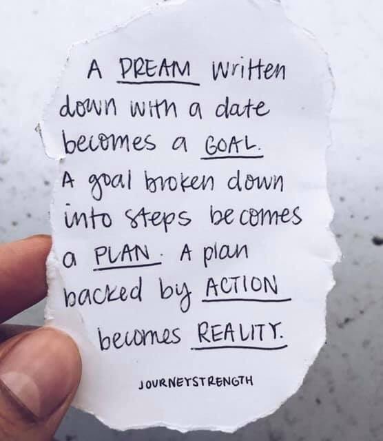 CandaceRadcliff's tweet photo. #dreamstogoals #goalstoplans #planstoaction #actiontoreality https://t.co/wx7d7mHsKR