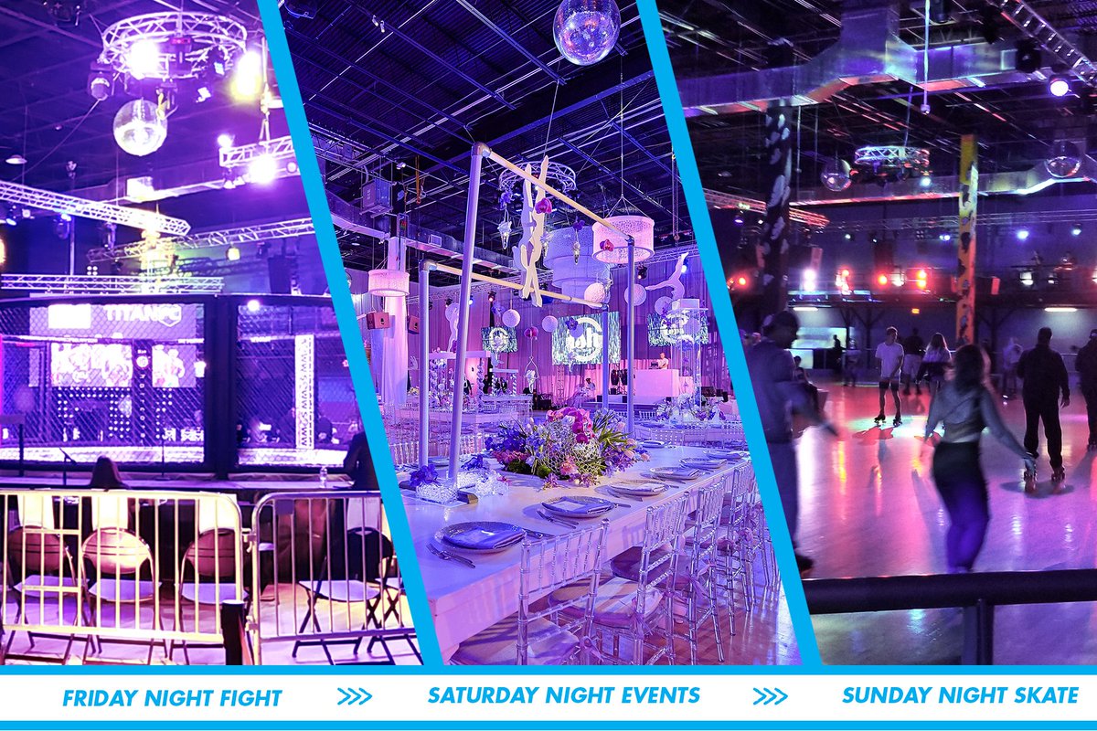 XActionPark's tweet photo. You may know The Arena at Xtreme best as our #RollerRink, but with just a little imagination the 16,000 sq ft venue can be transformed into your ❤ desire. Learn More >>> https://t.co/AoqlwVmS1t
.
#eventspace #expospace #eventvenue #concertspace #showspace #barmitzvah https://t.co/MwiPspVWiv
