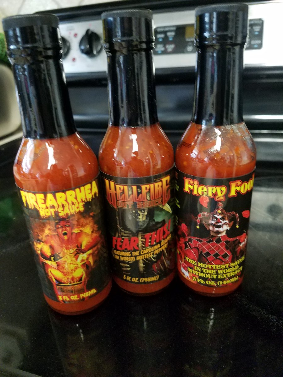 This made my day when I go home from work and this was on the porch. Time to torture my mouth! <a href="/TheChiliMaster/">Hellfire Hot Sauce</a>