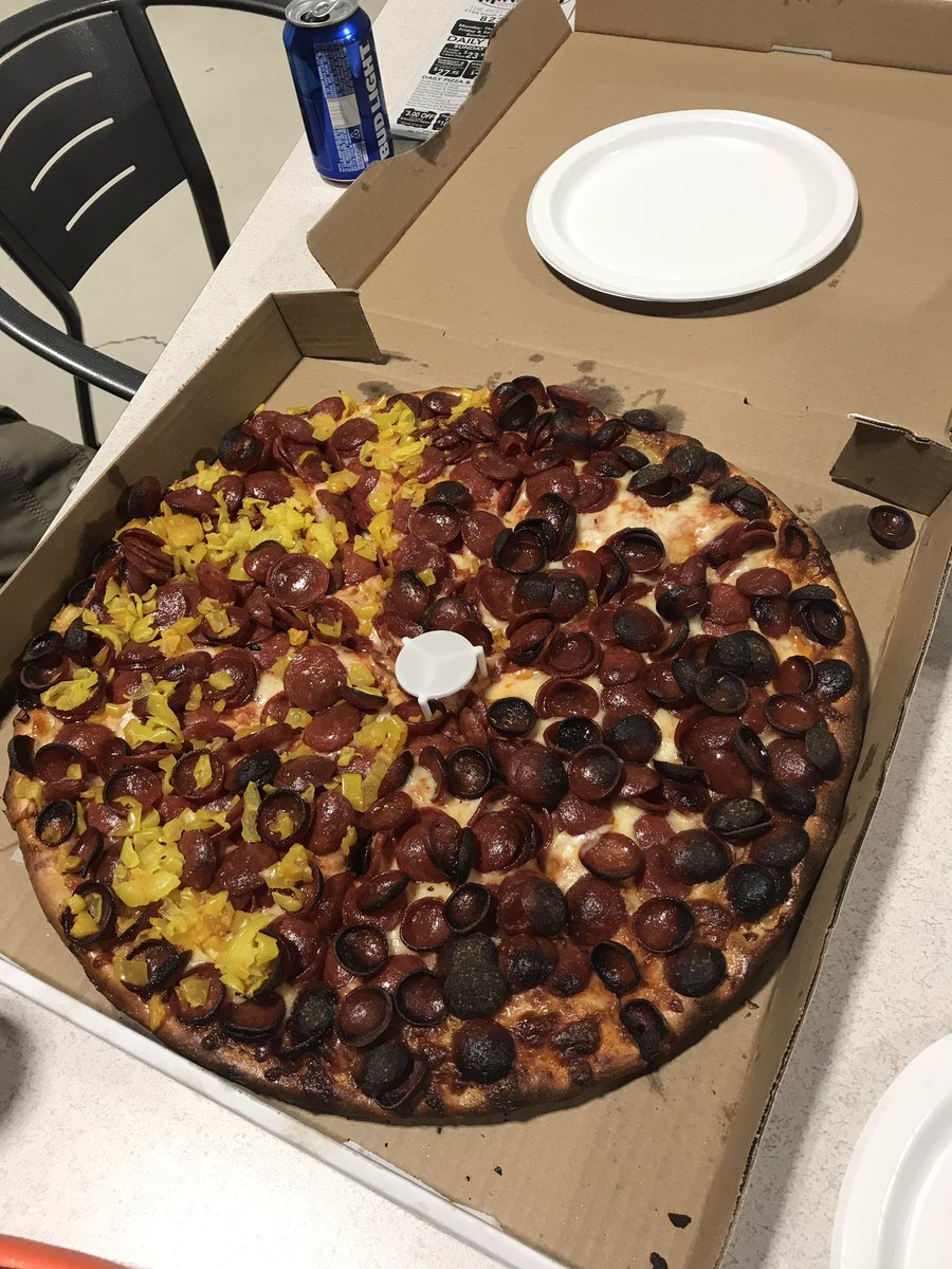 JDKillingham's tweet photo. Hell yeah #Mineos @MineosSouth not holding back with the โextra pepperoniโ option before our curling match!!! They nailed it!! https://t.co/31tEcGmk2I
