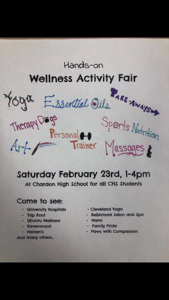 This Saturday, all Chardon High School students are welcome!!